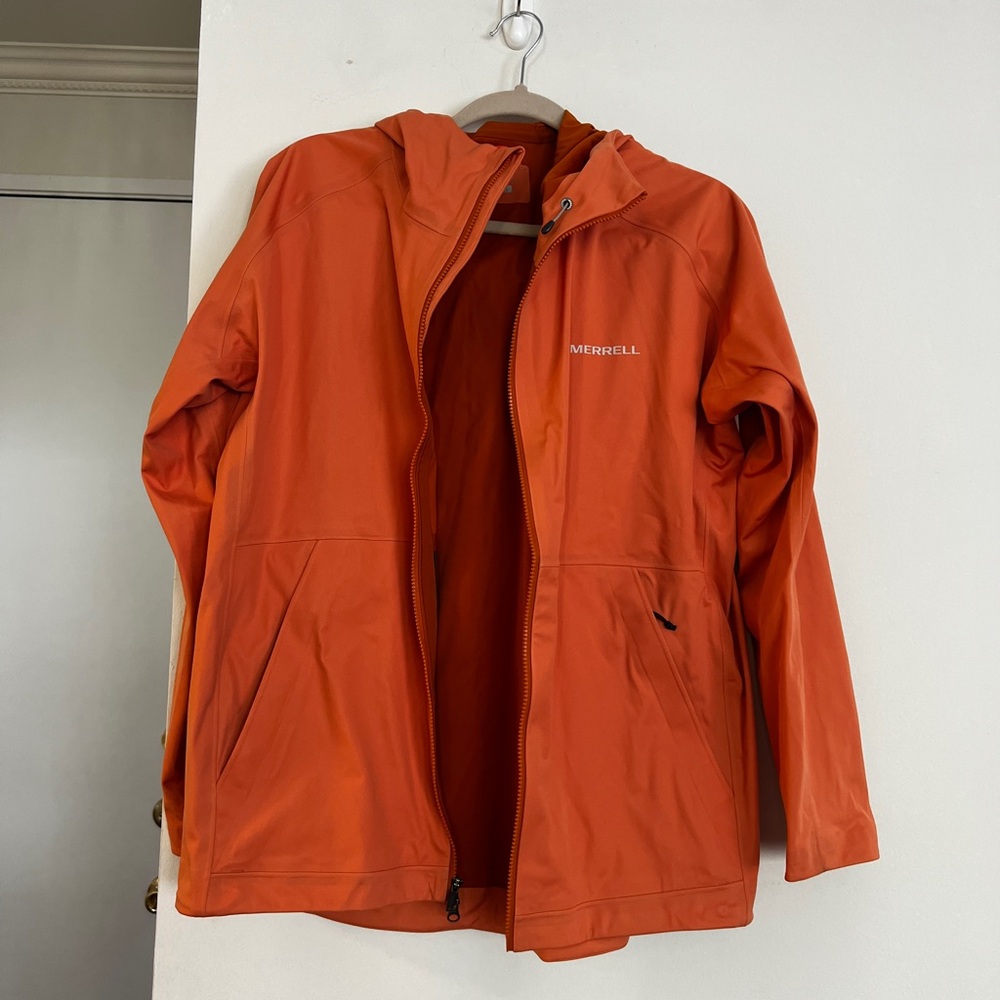 Orange Merrell whisper rain coat